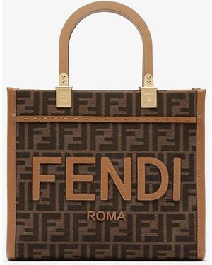 Fendi Leather Tote - Brown