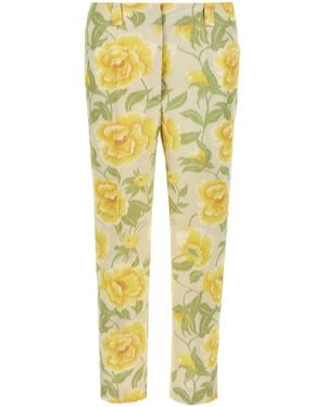 KENZO Peonies' Trousers - Yellow