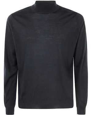 FILIPPO DE LAURENTIIS Long Sleeves Merinos Turtleneck - Blue