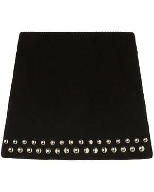 Alanui Love And Studs Mini Skirt - Black