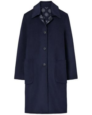 Tory Burch Reversible Wool Coat - Blue