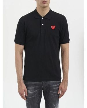 COMME DES GARÇONS PLAY Cotton Logo Polo - Black