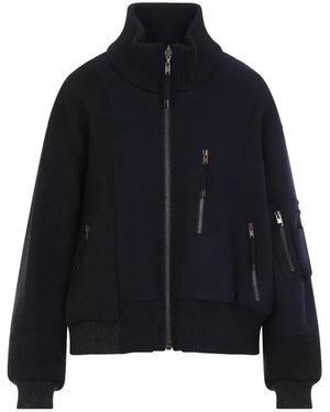 Maison Margiela Dark Reversible Spliced Bomber - Blue