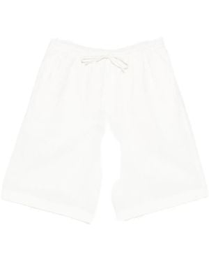 DUNST Cotton Blend Pyjama Shorts - White