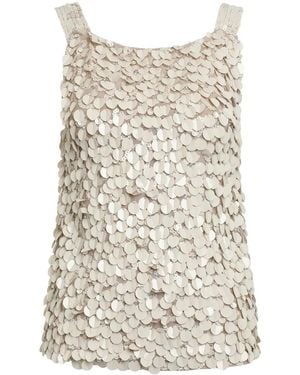 P.A.R.O.S.H. Sleeveless Rhinestoned Top - Multicolour