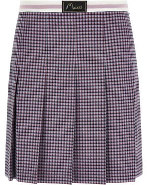 Marni Houndstooth Skirt - Purple