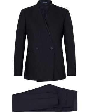 Tagliatore Suit With Double-Breasted Jacket - Blue