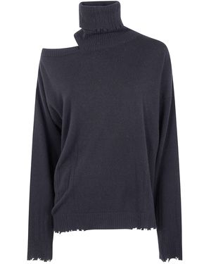 Uma Wang High Neck Top - Blue