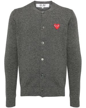 COMME DES GARÇONS PLAY Wool Cardigan - Gray