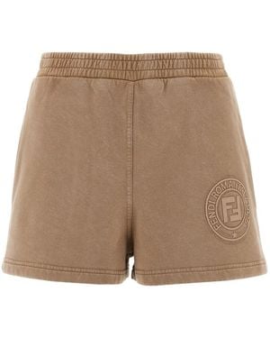 Fendi 3D Roma' Shorts - Natural