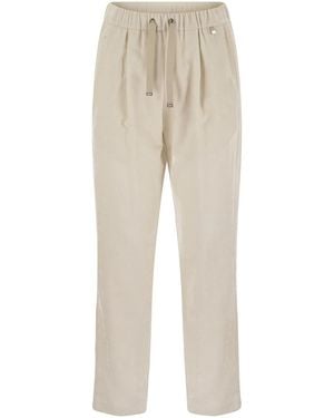Herno Bright Corduroy Resort Pants - Natural