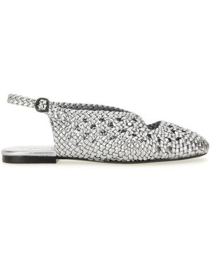 Hereu Slingback Sandal "Empuria Metallic" - White