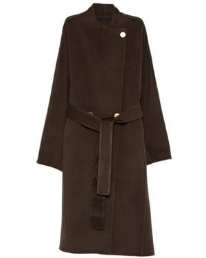 Alberta Ferretti Alberta Ferretti Dark Wool Coat - Brown