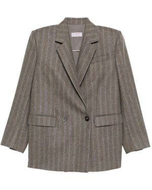 Alberto Biani Double-Breasted Jacket - Grey
