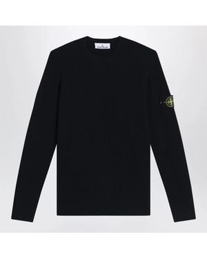 Stone Island Ribbed Crew-Neck Jumper - Black