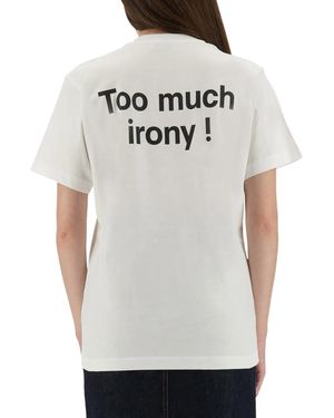 Moschino Tshirt Too Much Irony! - Grey