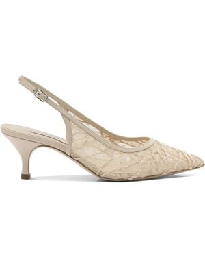 Casadei Leather Fabric Heeled Shoes - White
