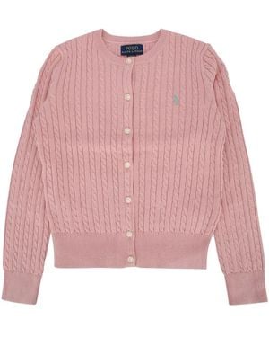 Polo Ralph Lauren Jr Mini Cable-Tops-Sweater - Pink