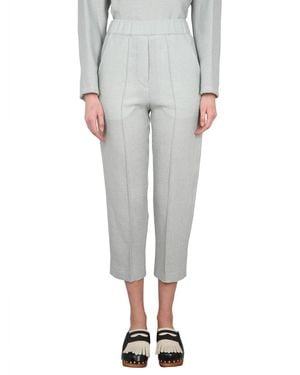 Alysi Cropped Trousers - Grey