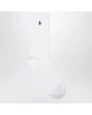 Polo Ralph Lauren Cotton-Blend Logo Socks - White