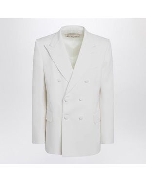 Valentino Milk-Colored Double-Breasted Jacket - White