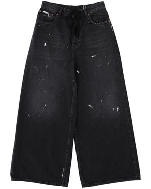 MM6 by Maison Margiela Wide Leg Jeans - Black