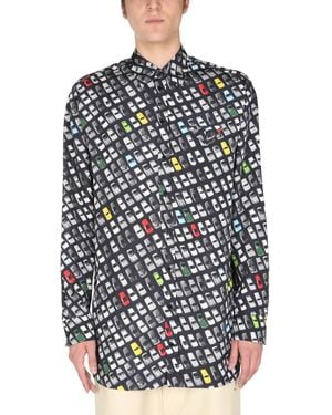 Bottega Veneta Shirt With Allover Print - Blue