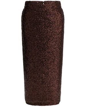 Semler Sequined Midi Skirt - Brown