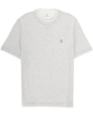 Brunello Cucinelli T-Shirt With Logo - White