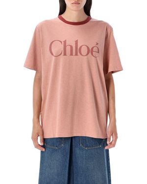 Chloé Over Tee Logo - Blue