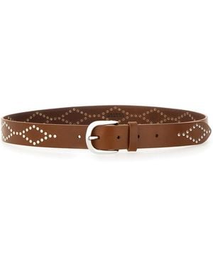 Isabel Marant Cintura "Liliana" Con Borchie - Brown