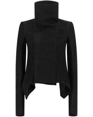 Rick Owens Lamb Leather Leather Jacket - Black