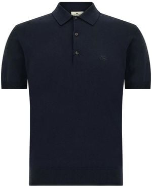 Etro 'Pegaso' Polo Shirt - Blue