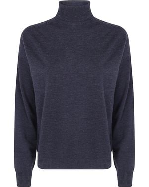 Drumohr Turtle Neck Sweater - Blue