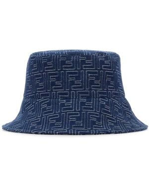 Fendi Bucket Denim Ff - Blue