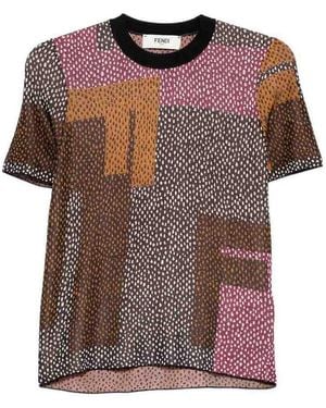 Fendi 'Peppered Falena' Sweater - Brown