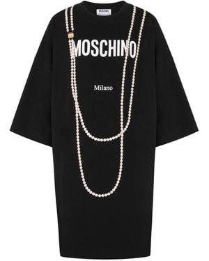 Moschino Couture Logo-Print Mini Dress - Black