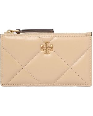 Tory Burch Vanilla Cow Leather Wallets - Natural