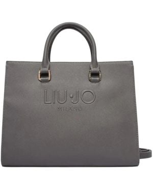 Liu Jo Anthracite Leather Bag - Grey