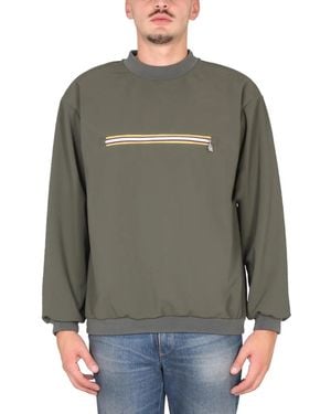 K-Way Sweatshirt With Front Pocket - Gray