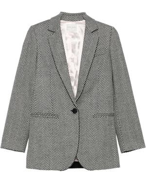 forte_forte Chevron Wool Chic Jacket - Grey