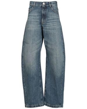 The Attico Sky Cotton Pants - Blue