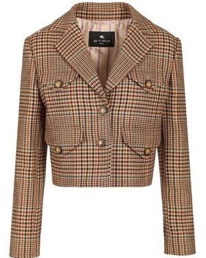 Etro Pattern Outerwear Coat - Brown