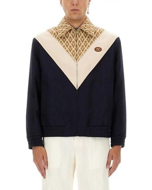 Valentino Multicolour Wool Sports Jackets - Blue