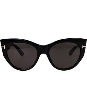 Tom Ford Nero Lucido Fumo Acetate Sunglasses - Black