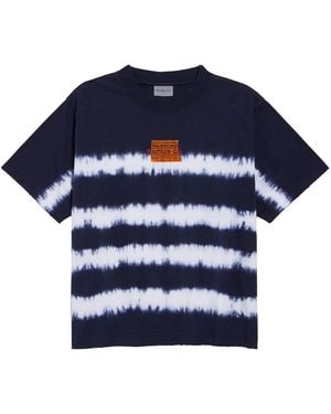 Balenciaga Taped And Dyed Medium Fit T-Shirt - Blue