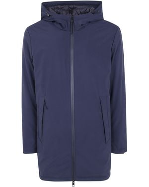 People Of Shibuya "Fuji" Long Hoodie Full Zip Sport Jacket - Blue