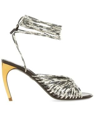 Ferragamo Leather Sandal - Metallic