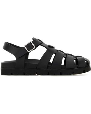 Prada Logo Sandals - Black