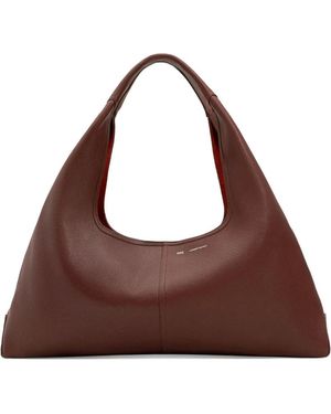 Ami Paris Etienne Leather Shoulder Bag - Brown